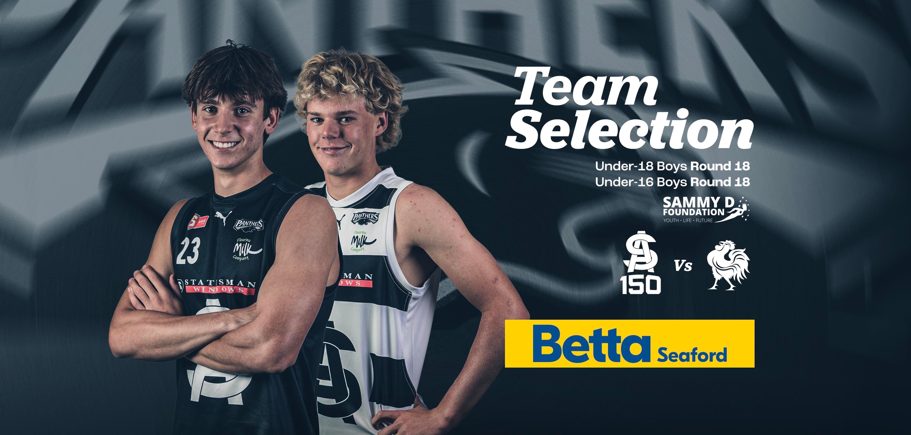 BETTA Team Selection: Round 18 Juniors v North Adelaide BETTA Team Selection: Round 18 Juniors v North Adelaide